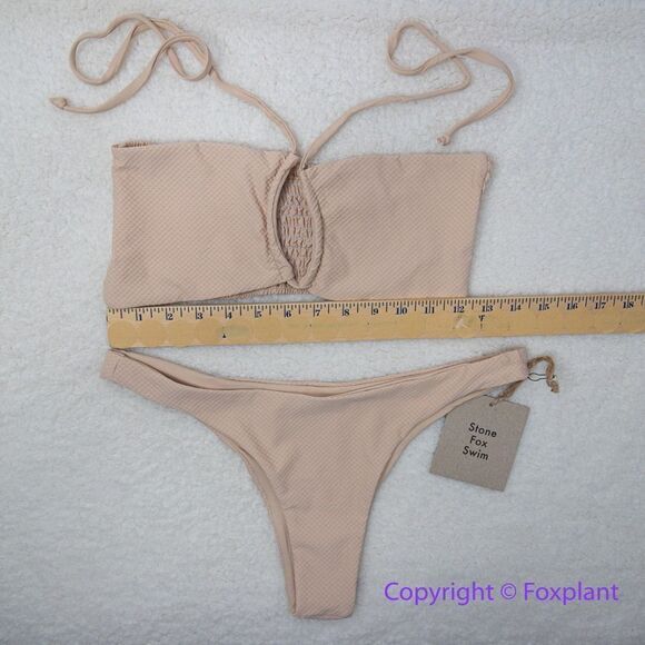 NEW SET! Stone fox swim free people meadow bikini top Enki Bikini Bottom, size M - Picture 10 of 16